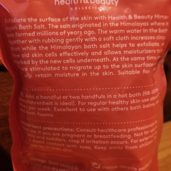 Himalayan Pink Bath Salt, Mineral-Rich, Non-GMO, NWT - Picture 2 of 3